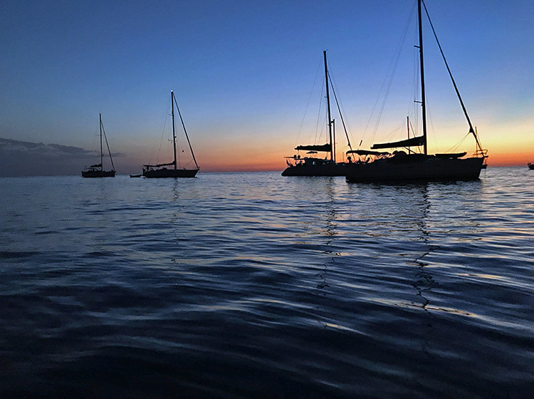 Ibiza sunset on catamaran with Goa Catamaran SL