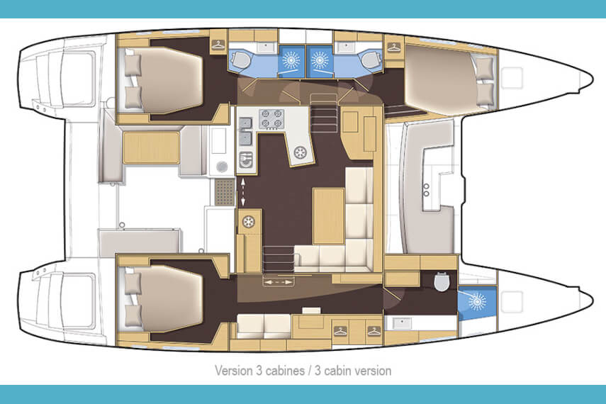 lagoon 52F sketch cockpit