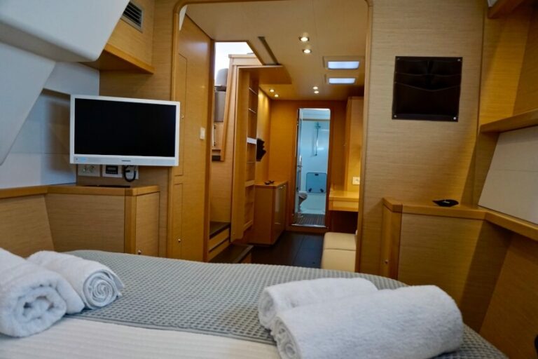 Luxury interior on catamaran Week charter Ibiza