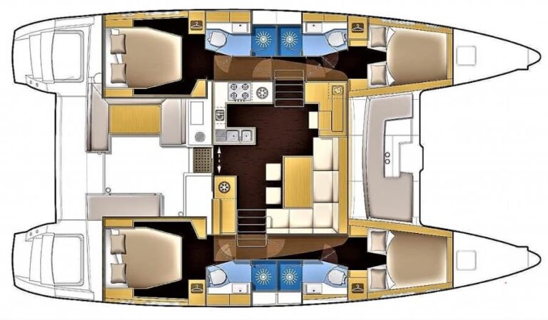 4 beds rooms en suite on Lagoon 450F
